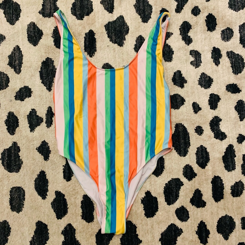 Zara striped one piece bathingsuit